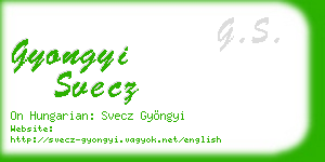 gyongyi svecz business card