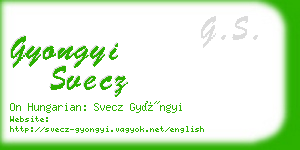 gyongyi svecz business card